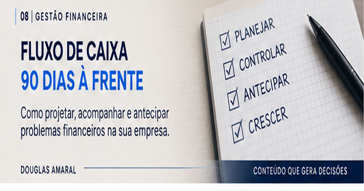 Fluxo de caixa projetado de 90 dias para pequenas e médias empresas